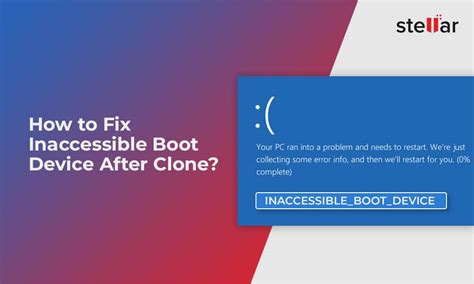 ssd clone inaccessible boot device|repairing disk errors after clone.